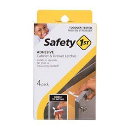 Safety 1St Adhesive Cabinet Latch, 4PK SA571739